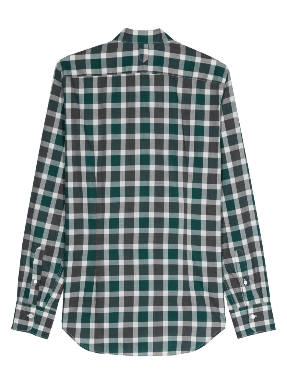 Canali  check-pattern cotton shirt