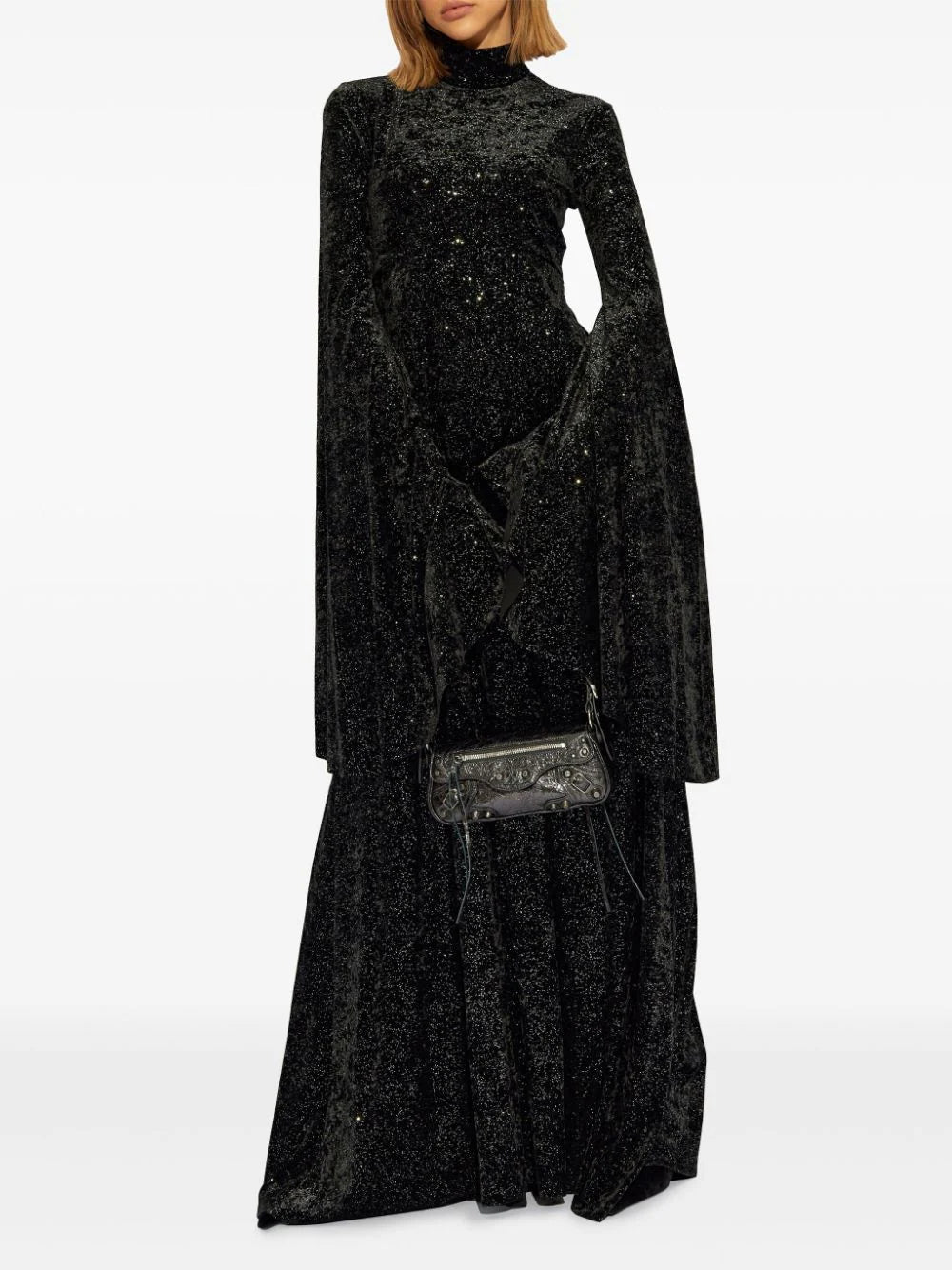 Balenciaga  oversize-sleeve maxi dress