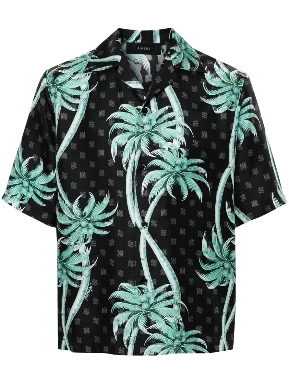 AMIRI palm tree-print silk shirt