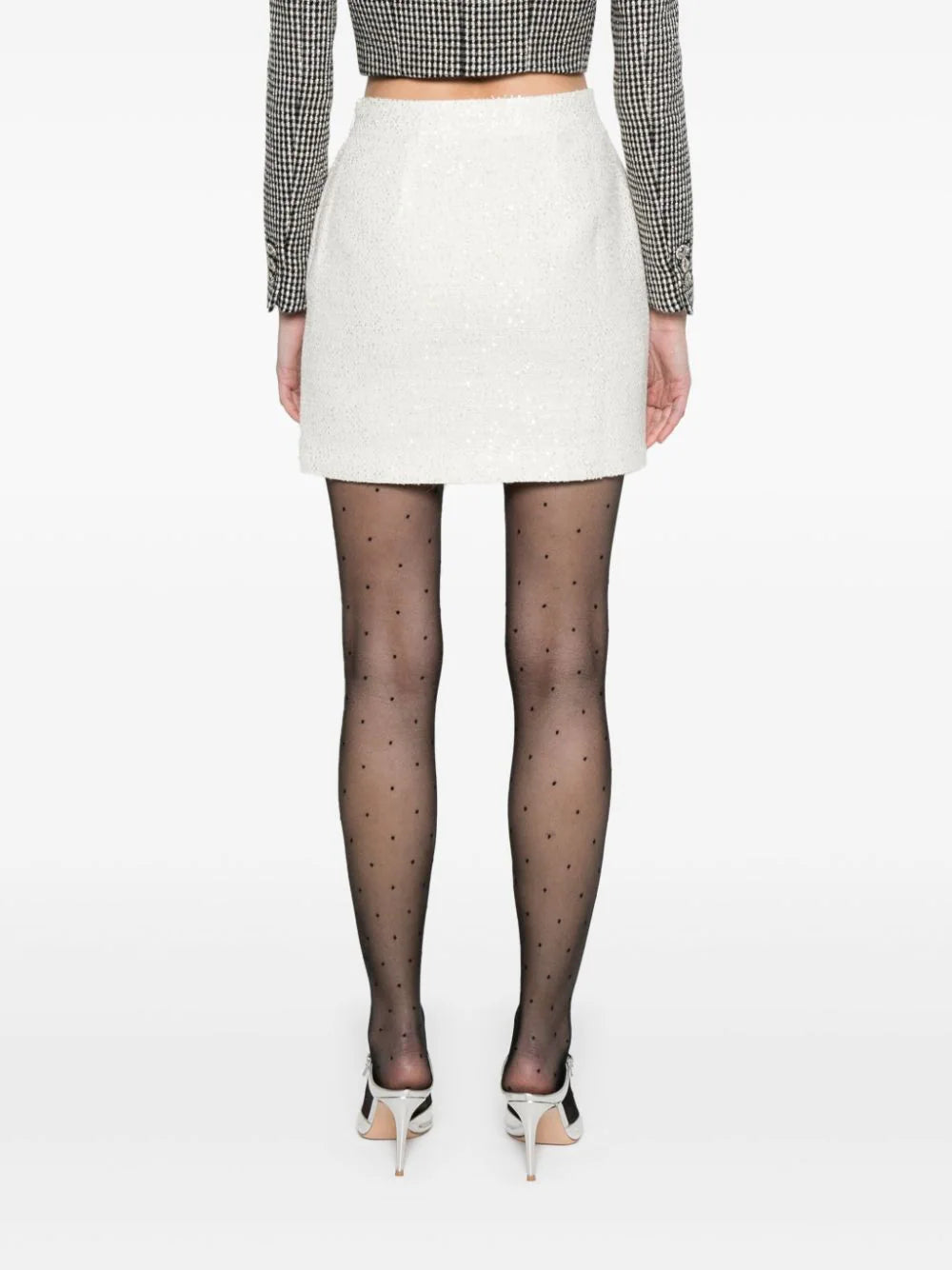 Alessandra Rich sequin-embellished tweed miniskirt