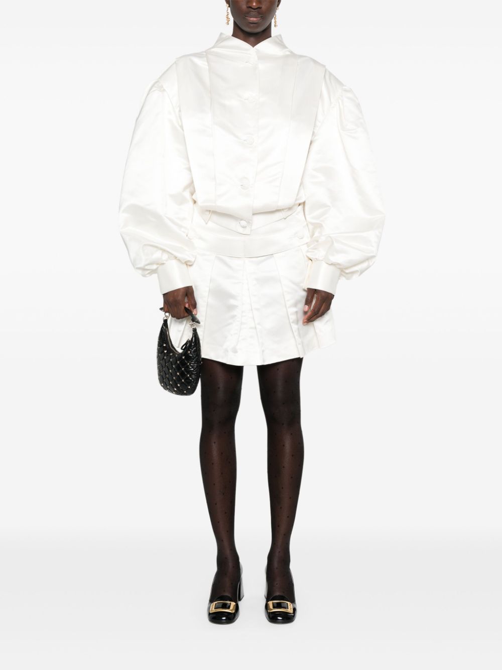 Almaz  OV Boxer pleated satin jacket