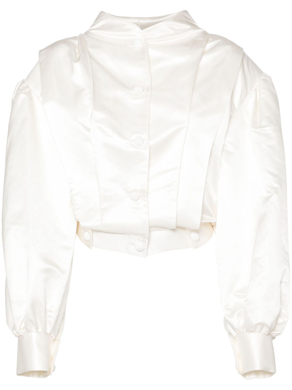 Almaz  OV Boxer pleated satin jacket