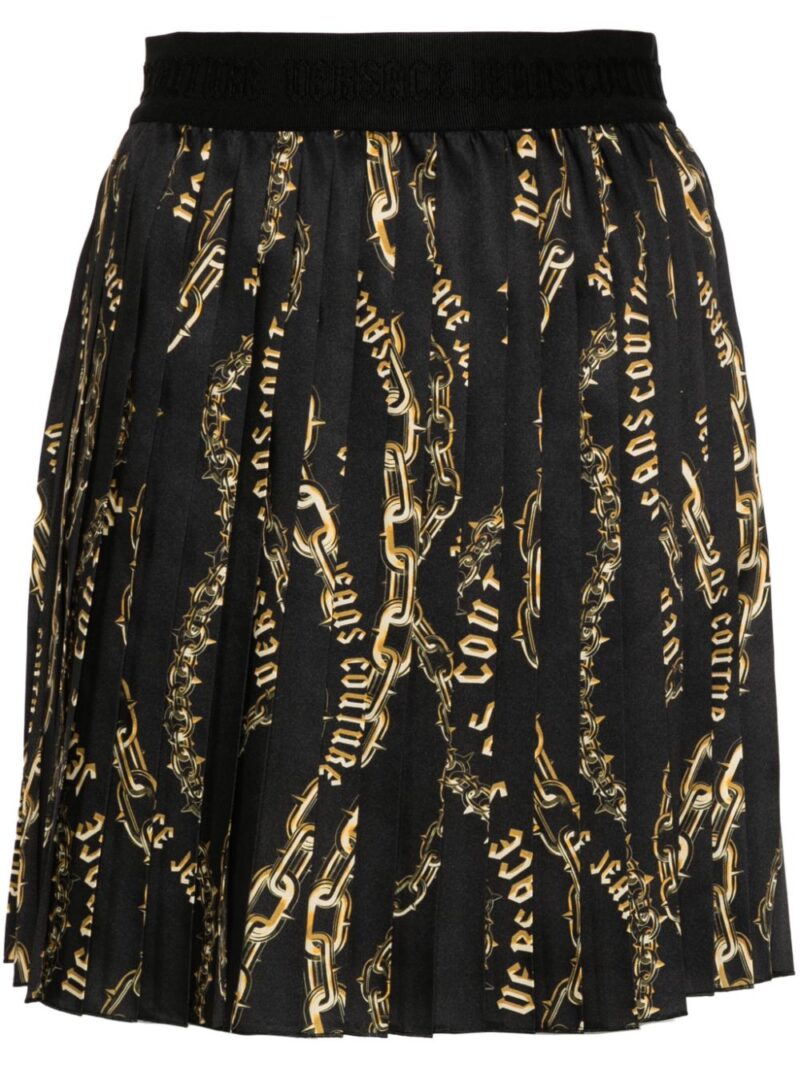 Versace Jeans Couture  Chain Couture-print pleated skirt