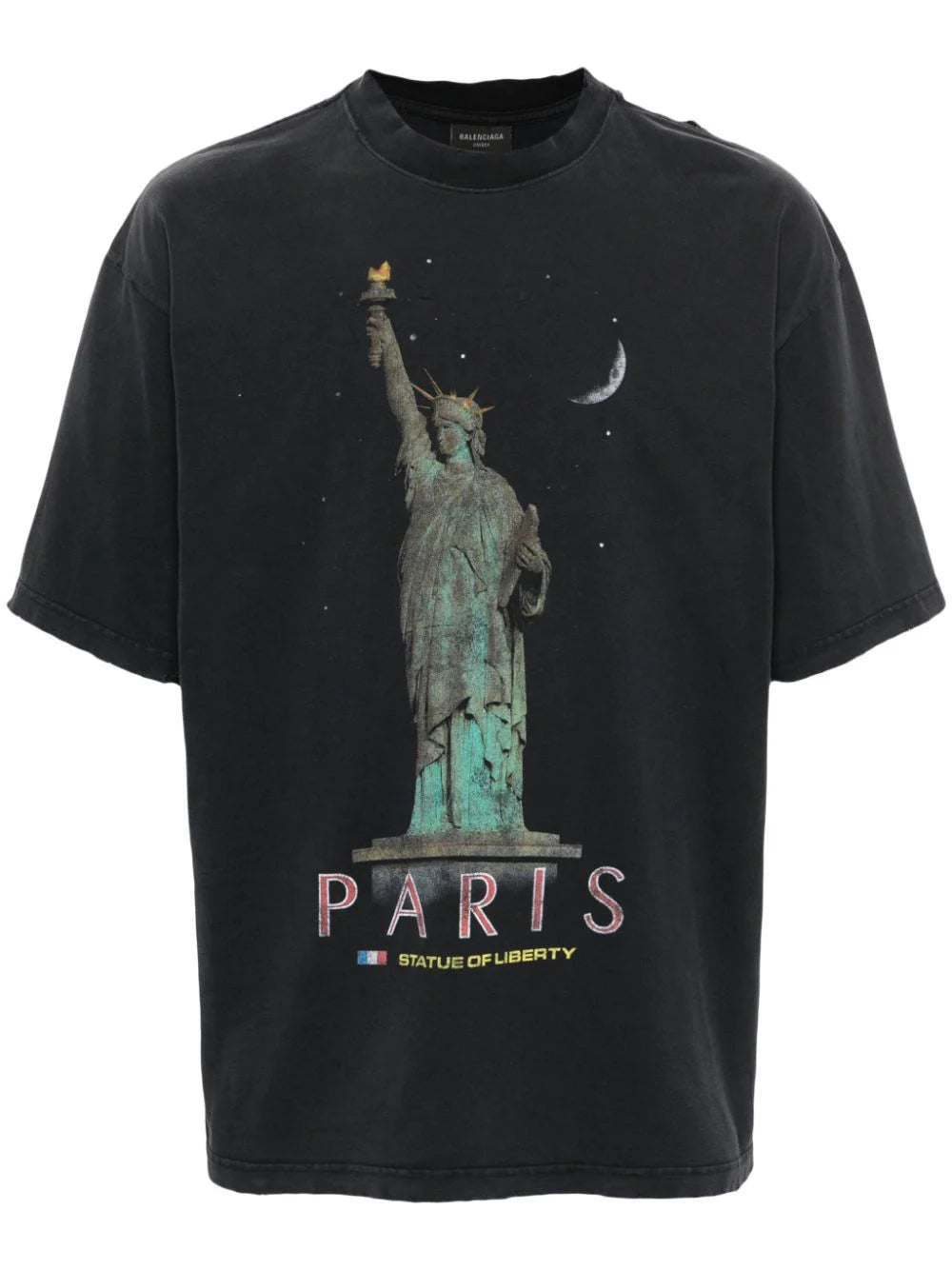 Balenciaga  Paris Liberty distressed T-shirt