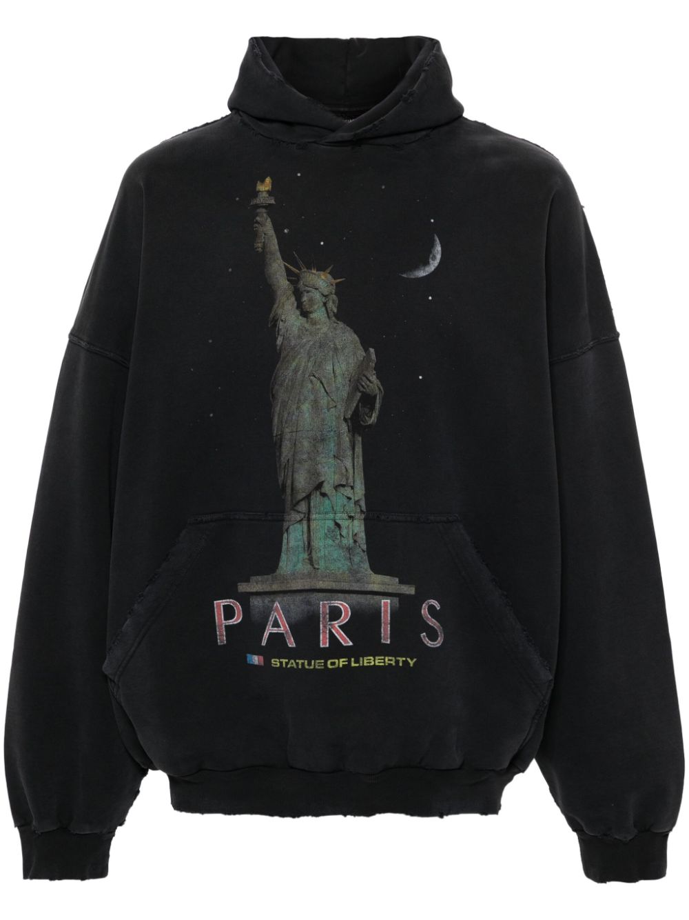 Balenciaga  Paris Liberty distressed hoodie