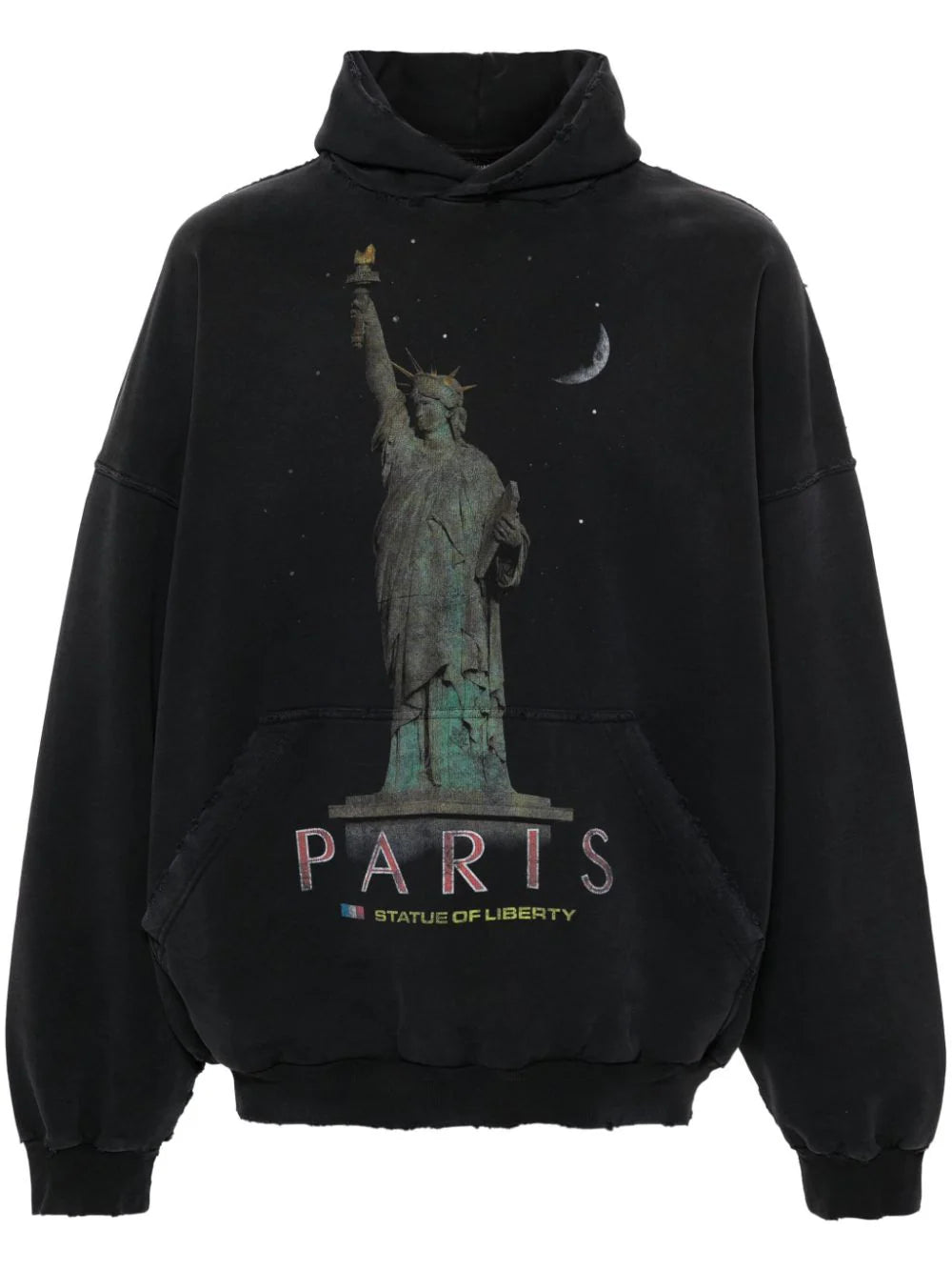 Balenciaga  Paris Liberty distressed hoodie