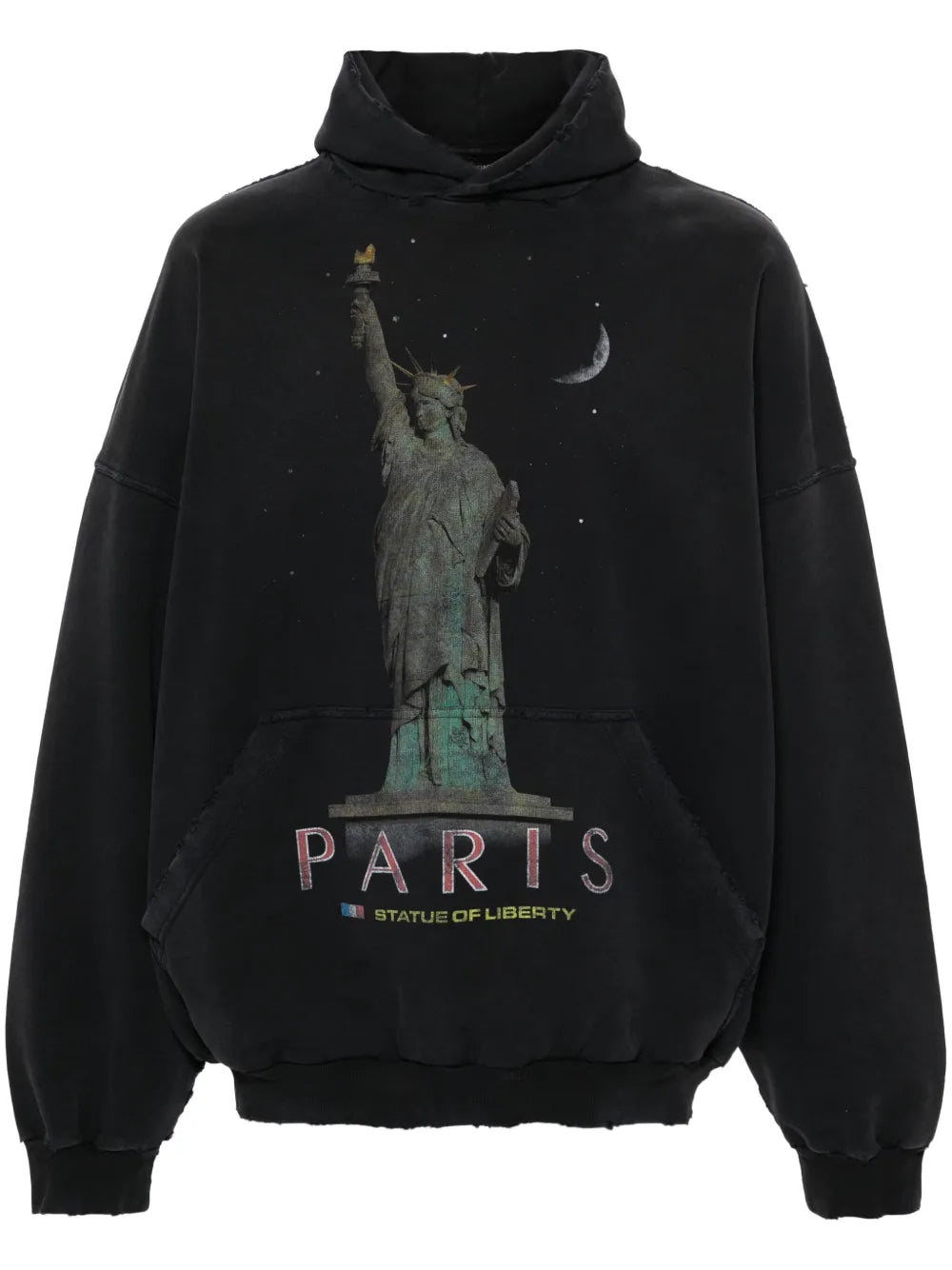 Balenciaga  Paris Liberty distressed hoodie