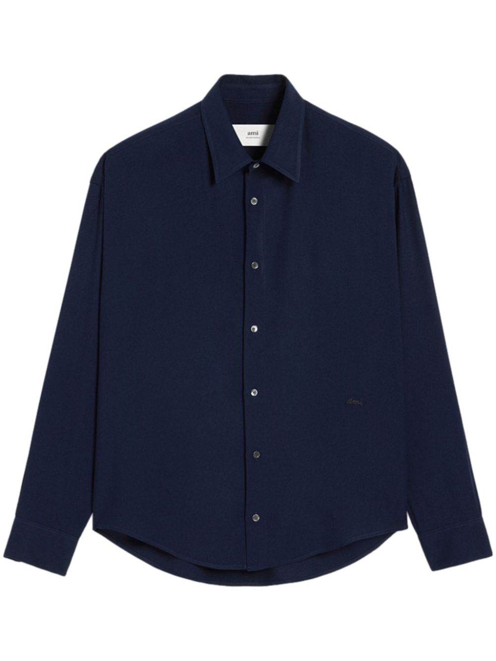 AMI Paris  logo-embroidered buttoned shirt