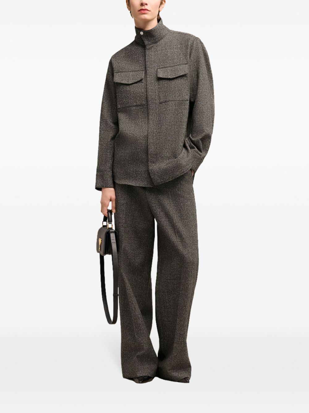 AMI Paris houndstooth high-collar shirt - Image 2