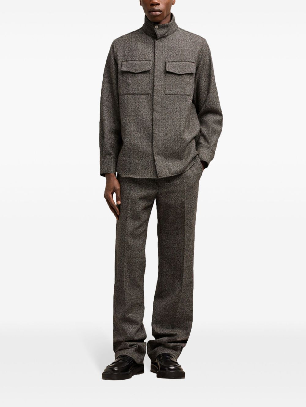 AMI Paris houndstooth high-collar shirt - Image 3