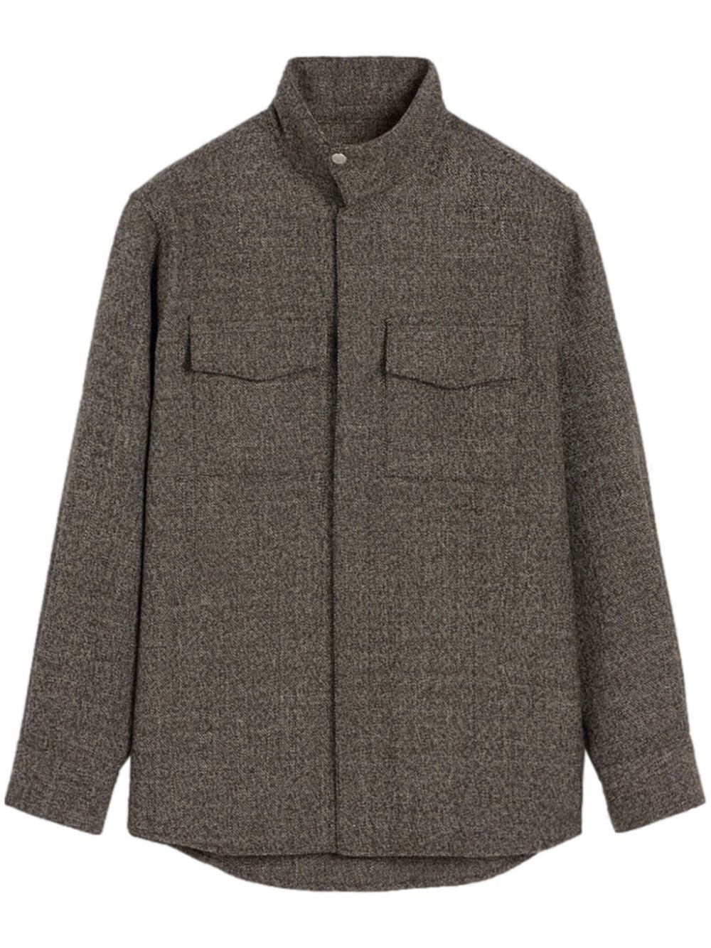 AMI Paris houndstooth high-collar shirt