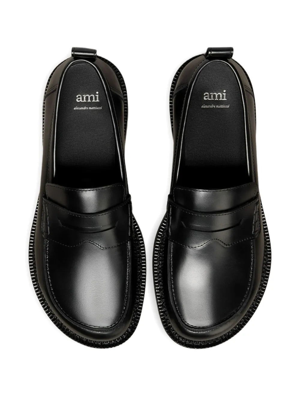 AMI Paris  Anatomical Toe leather loafers