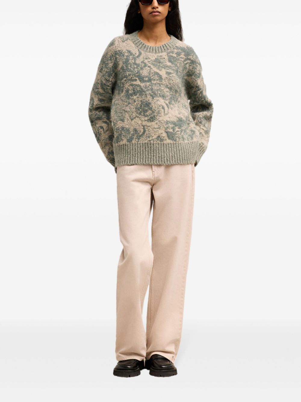 AMI Paris jacquard wool blend jumper - Image 2