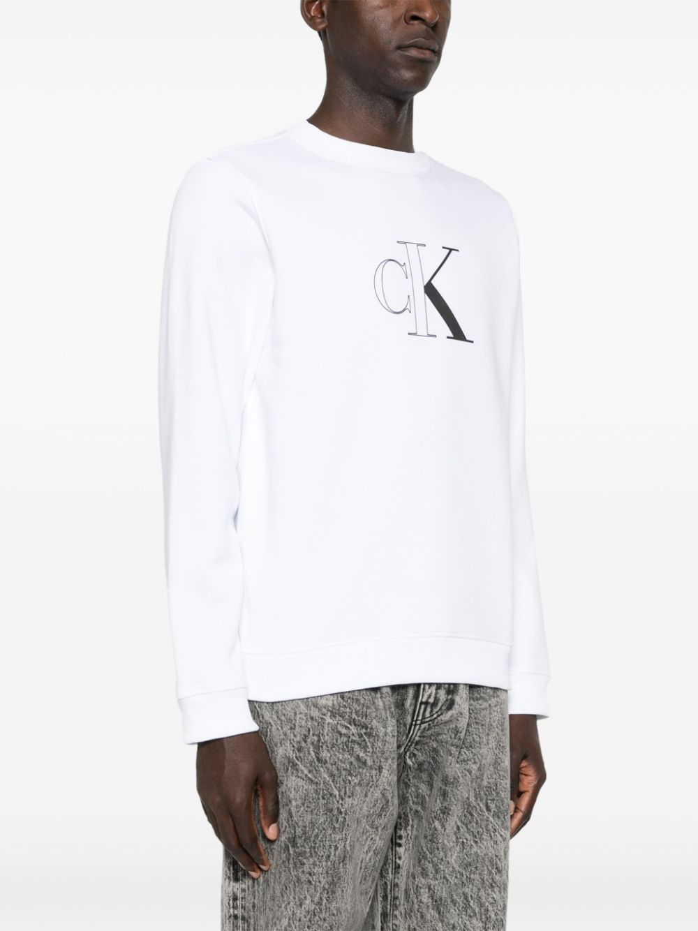Calvin Klein  logo-print jersey hoodie