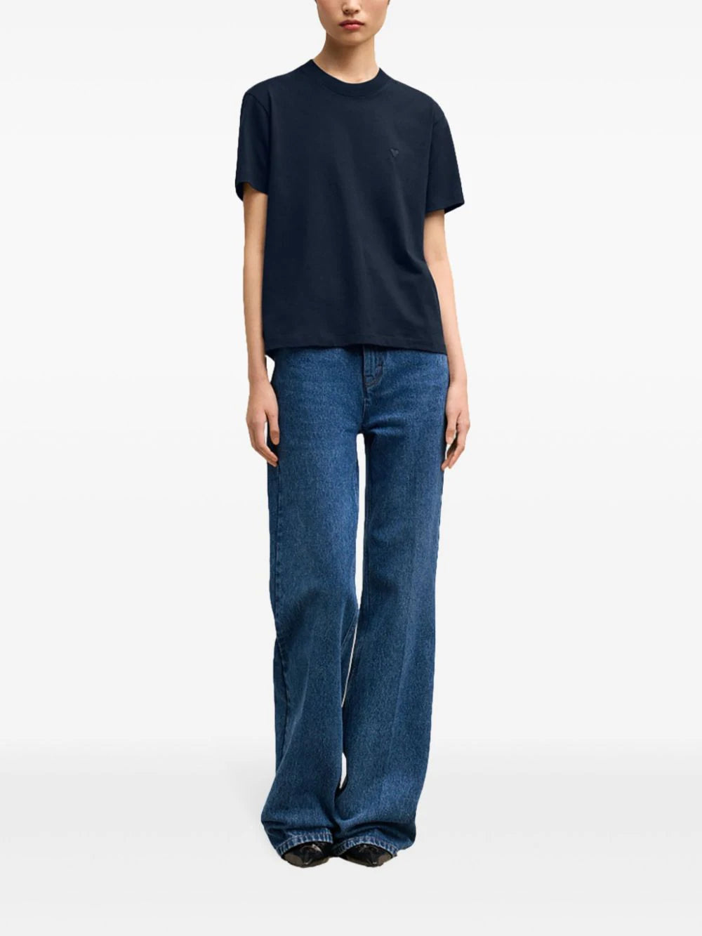 AMI Paris  logo-embroidered T-shirt