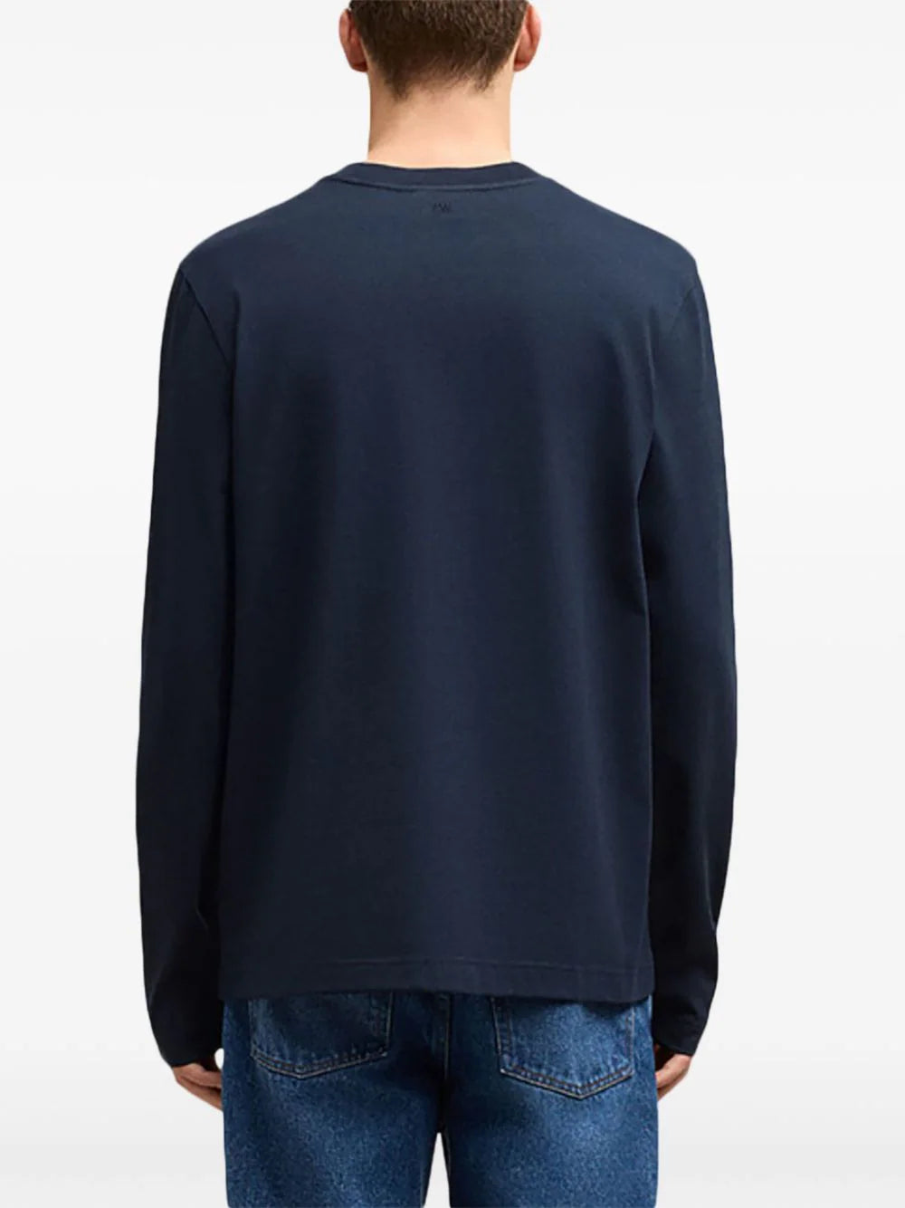 AMI Paris embroidered logo organic cotton longsleeved shirt