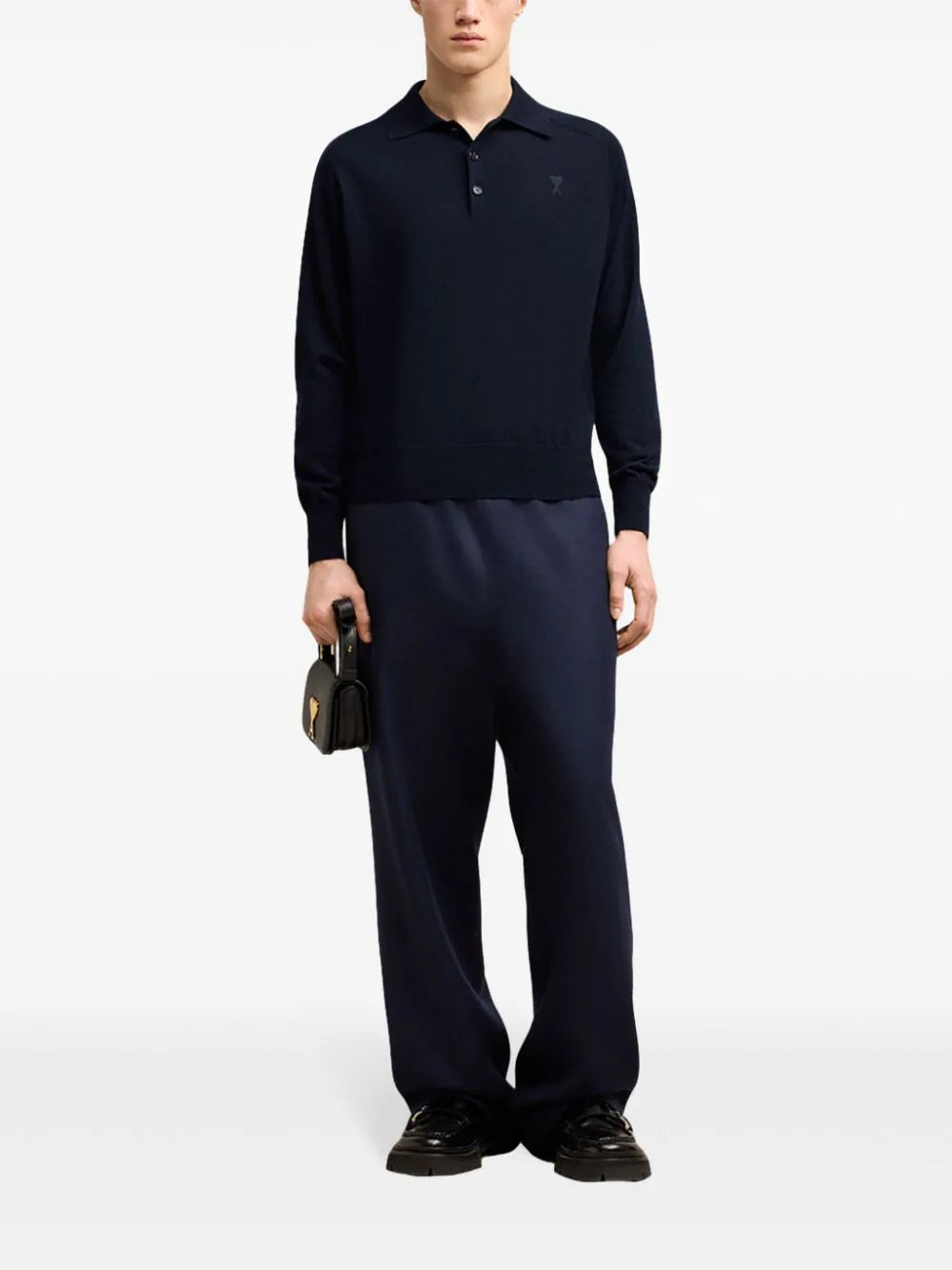 AMI Paris Ami de Coeur wool polo shirt