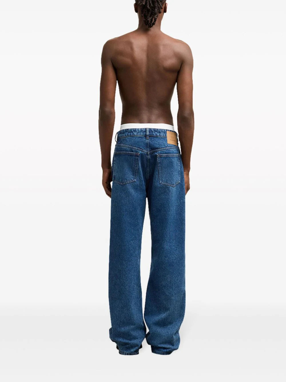 AMI Paris  logo patch loose-fit jeans