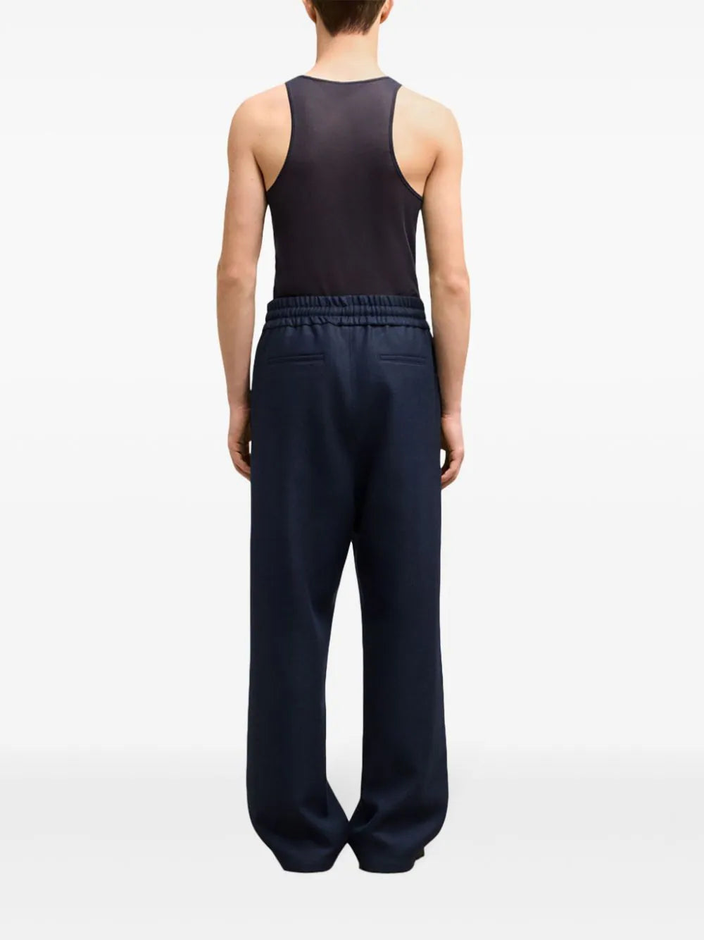 AMI Paris drawstring-waist wool trousers - Image 2