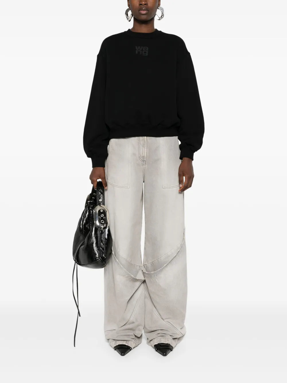 Alexander Wang  logo-embossed cotton sweatshirt