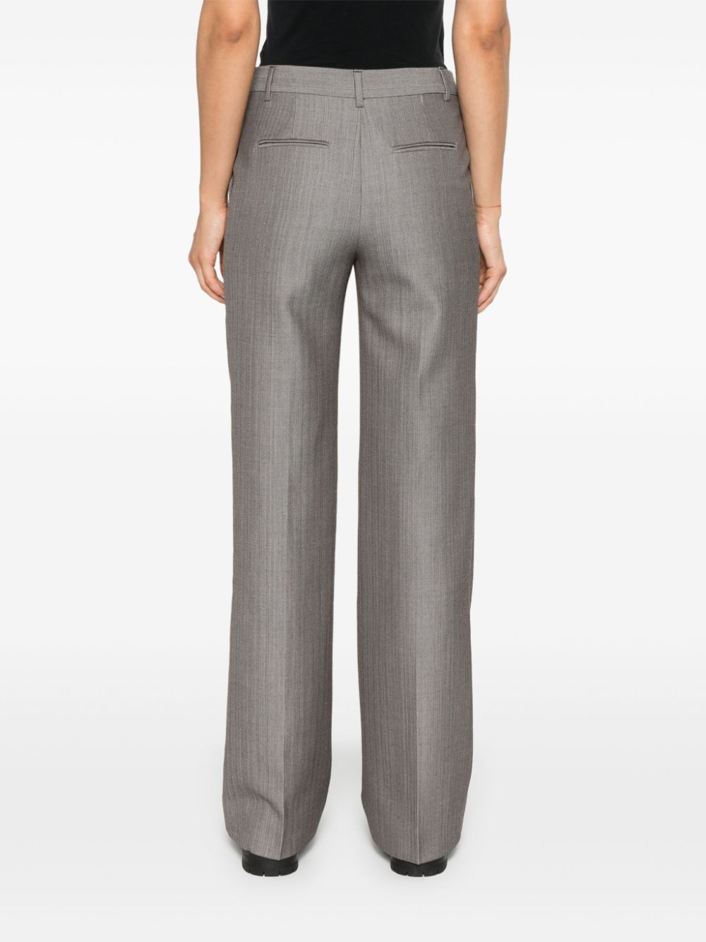 Alberta Ferretti  pressed-crease wool trousers