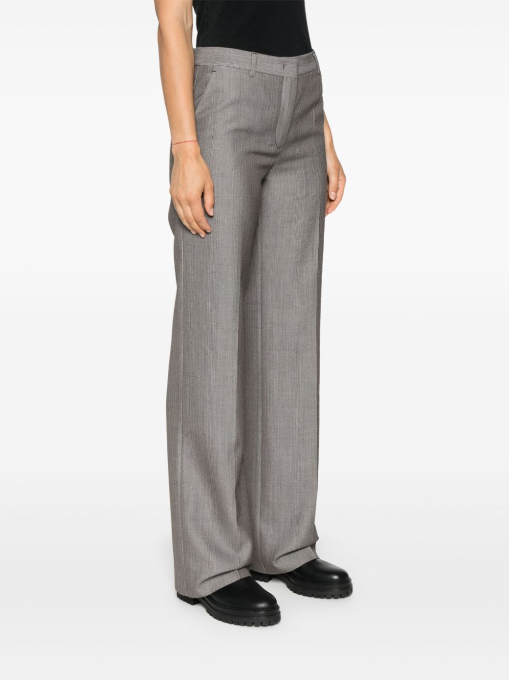 Alberta Ferretti  pressed-crease wool trousers
