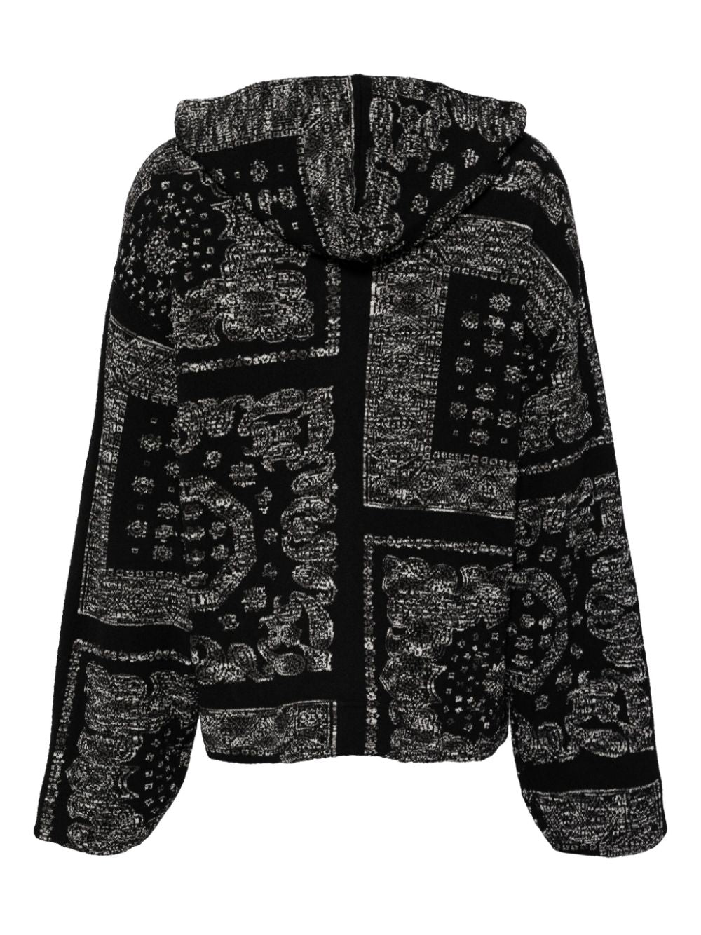 BREATH patterned-jacquard zip-up hoodie