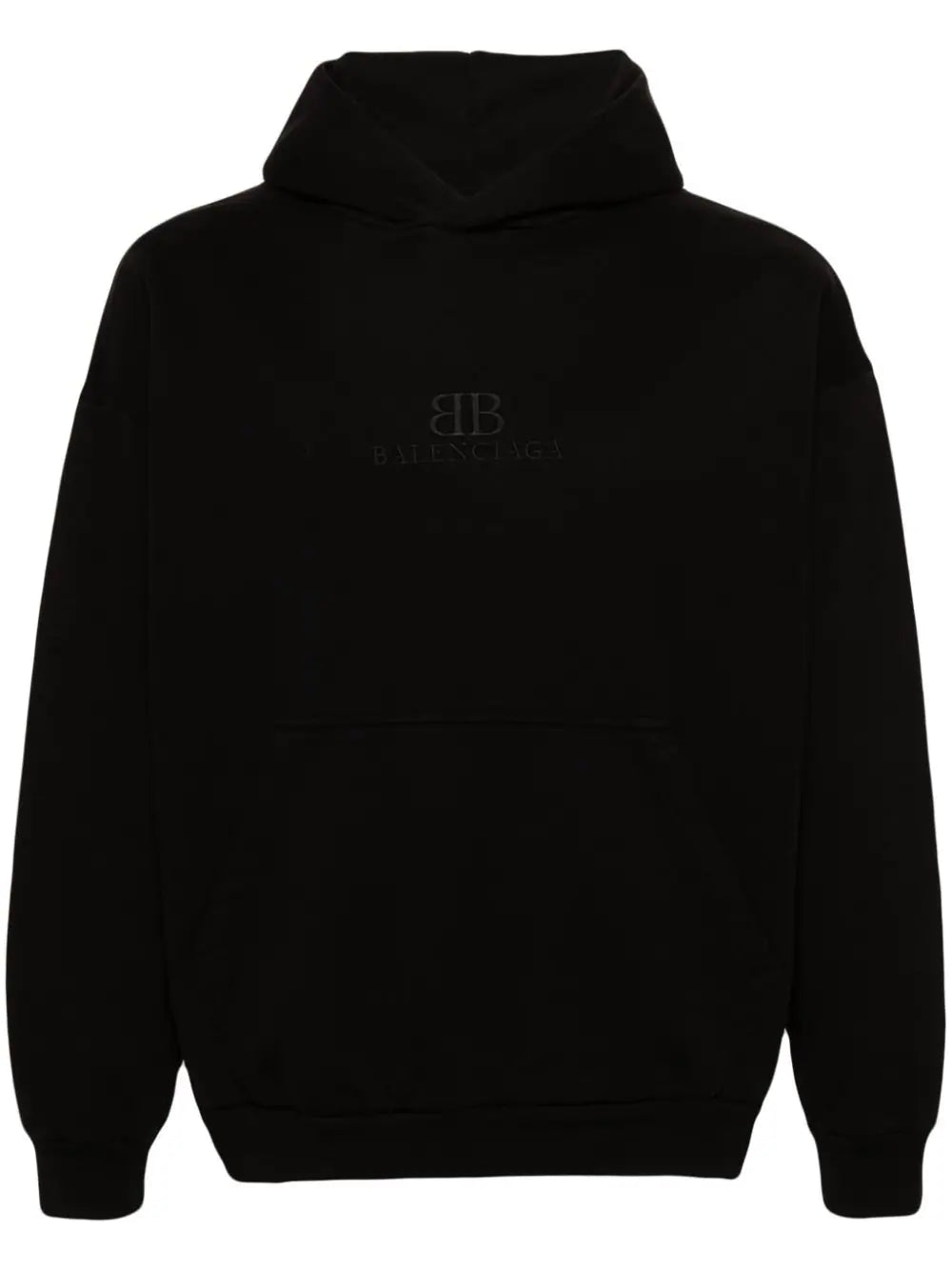 Balenciaga  logo-embroidered cotton hoodie