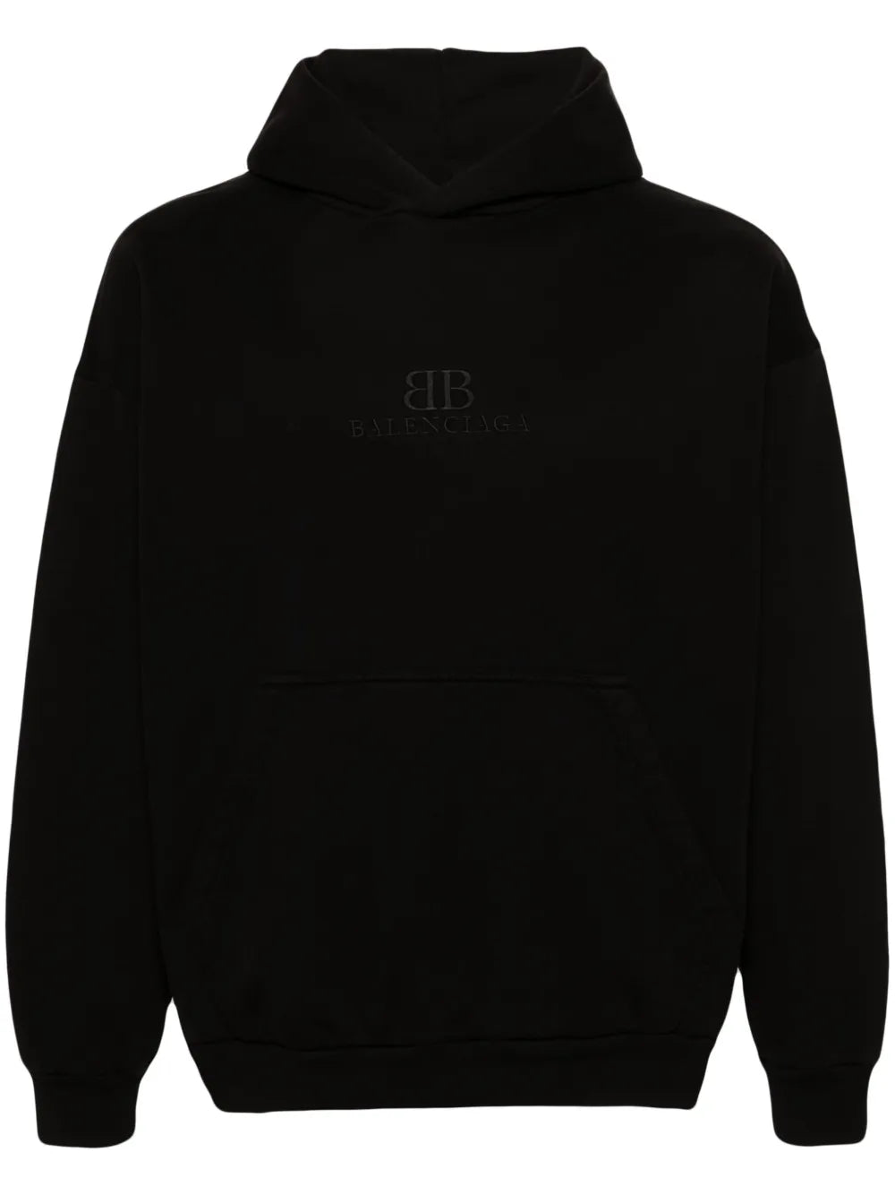 Balenciaga  logo-embroidered cotton hoodie