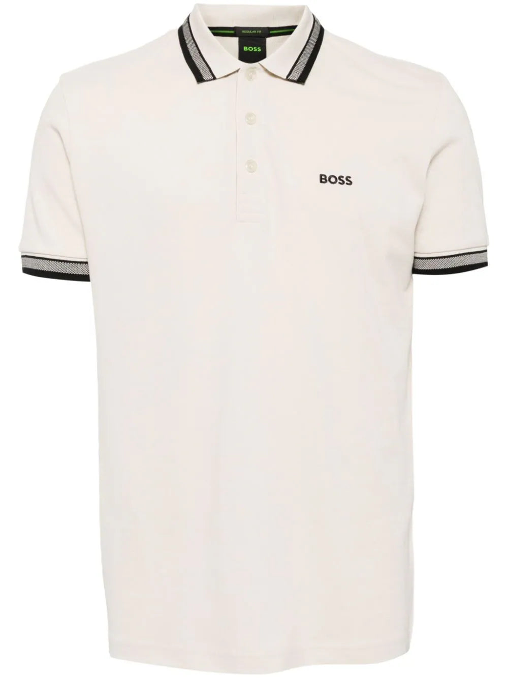 BOSS  logo-embroidered cotton polo shirt