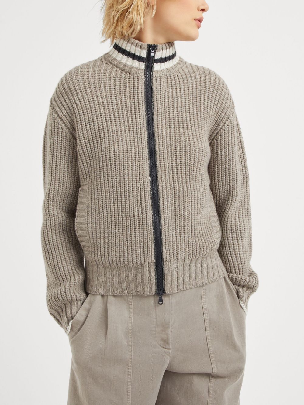 Brunello Cucinelli ribbed knit cashmere cardigan