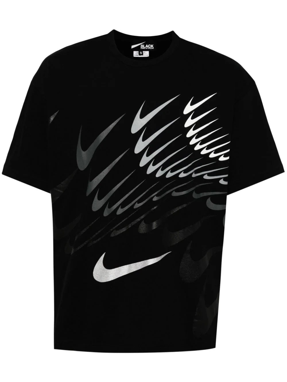 Black Comme Des Garçons  x Nike logo-printed cotton T-shirt