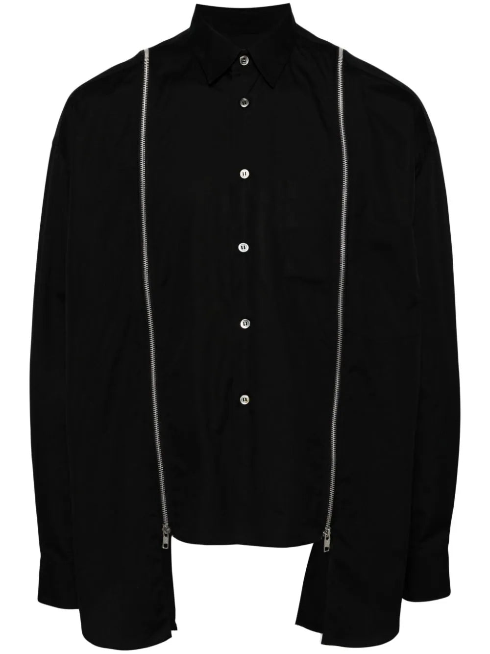 Black Comme Des Garçons  zipper shirt