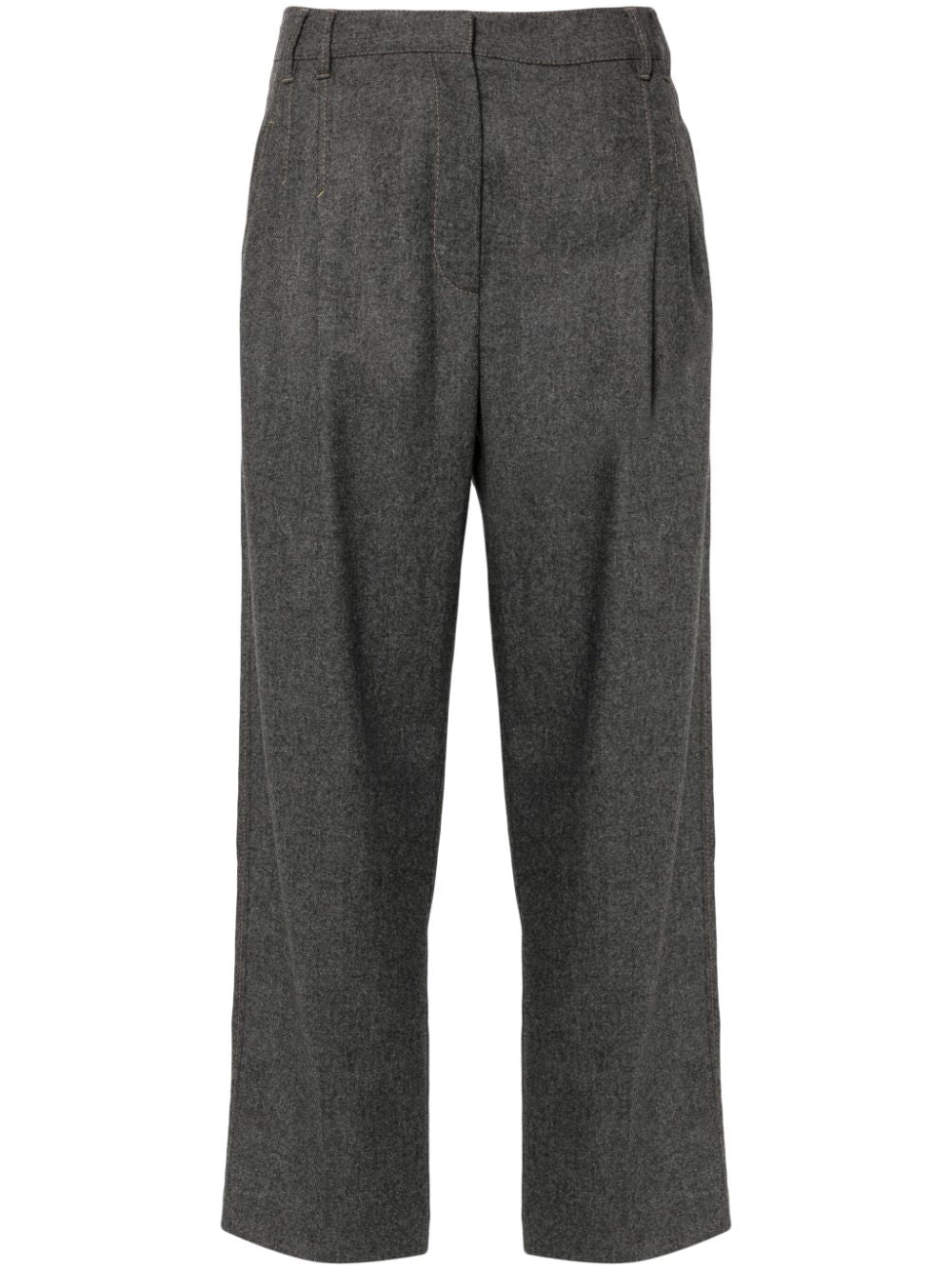 Brunello Cucinelli  pleated felted straight trousers
