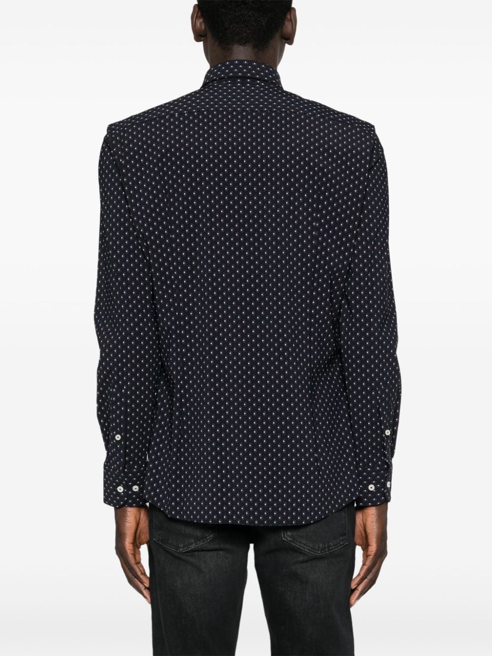BOSS graphic-print long-sleeve shirt