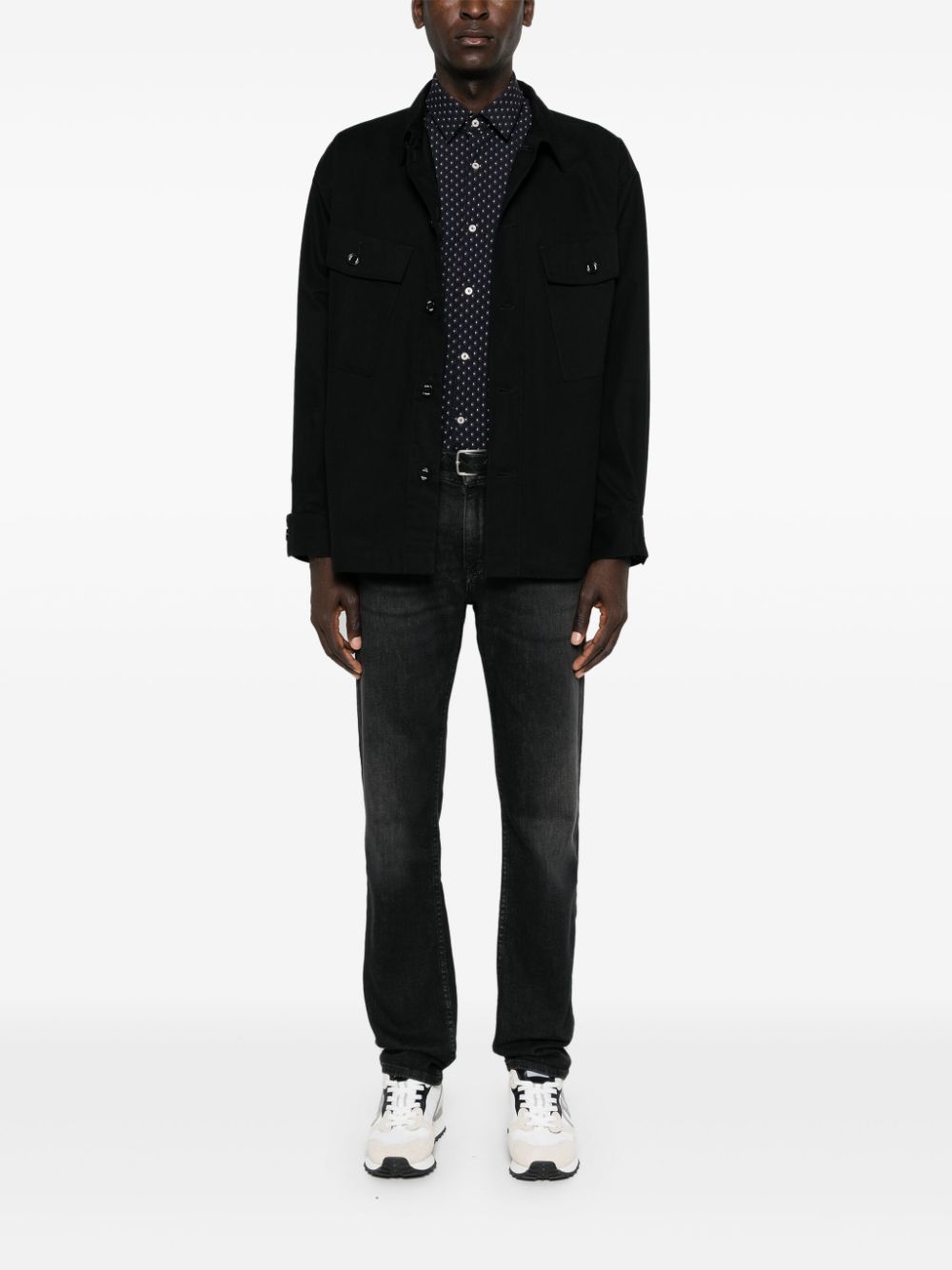 BOSS graphic-print long-sleeve shirt