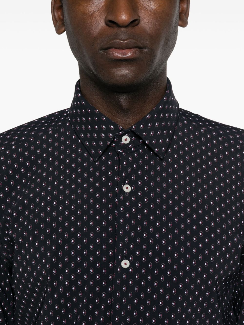 BOSS graphic-print long-sleeve shirt