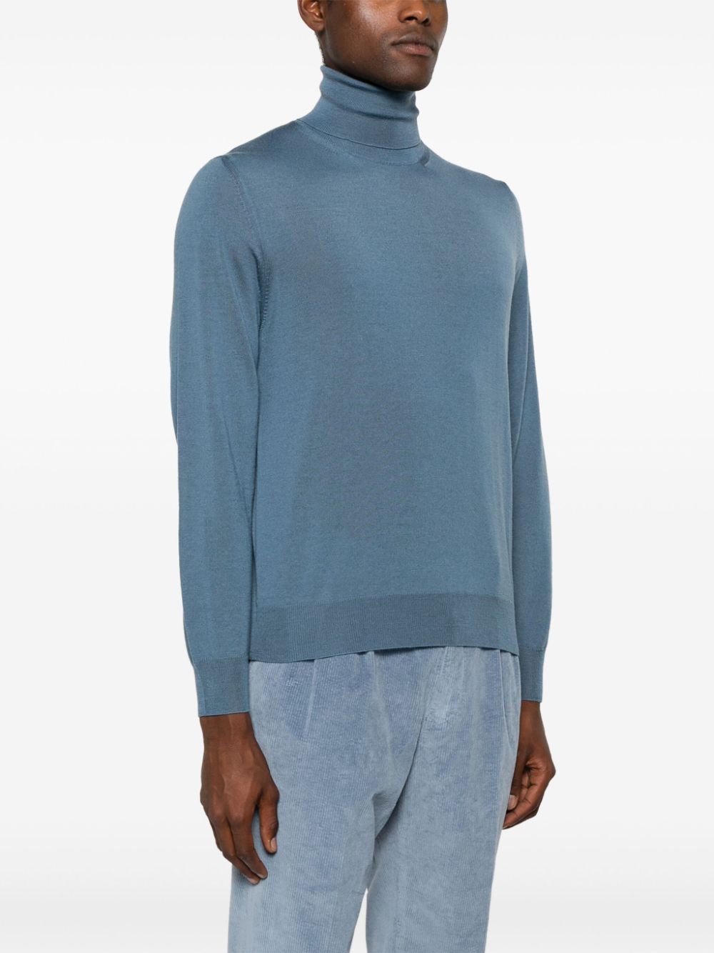 Canali  roll-neck merino jumper