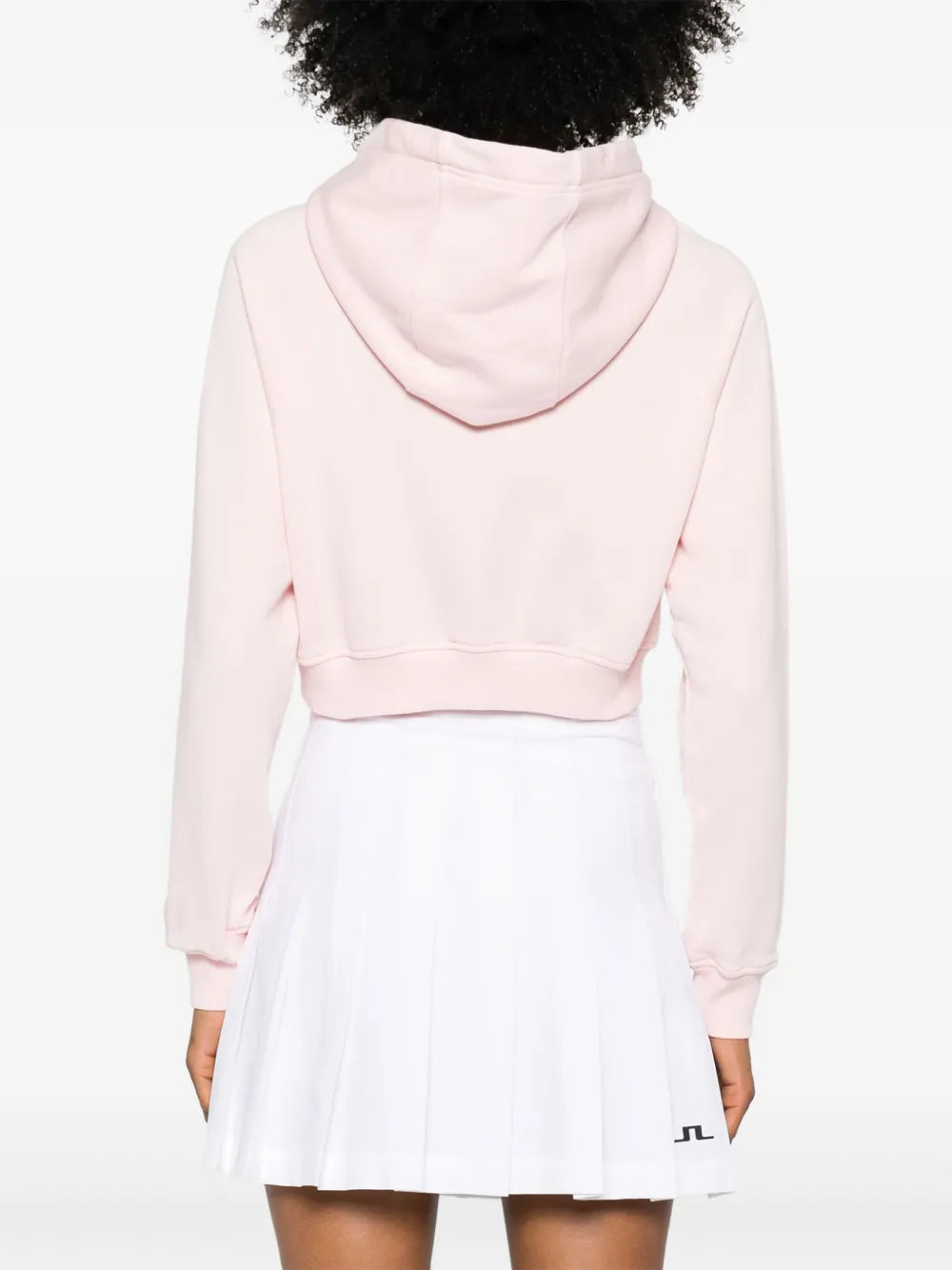 Casablanca  logo-patch cropped hoodie