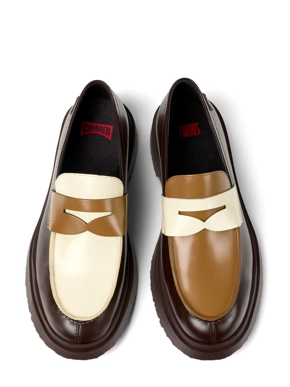 Camper Walden mismatched colour-block loafers