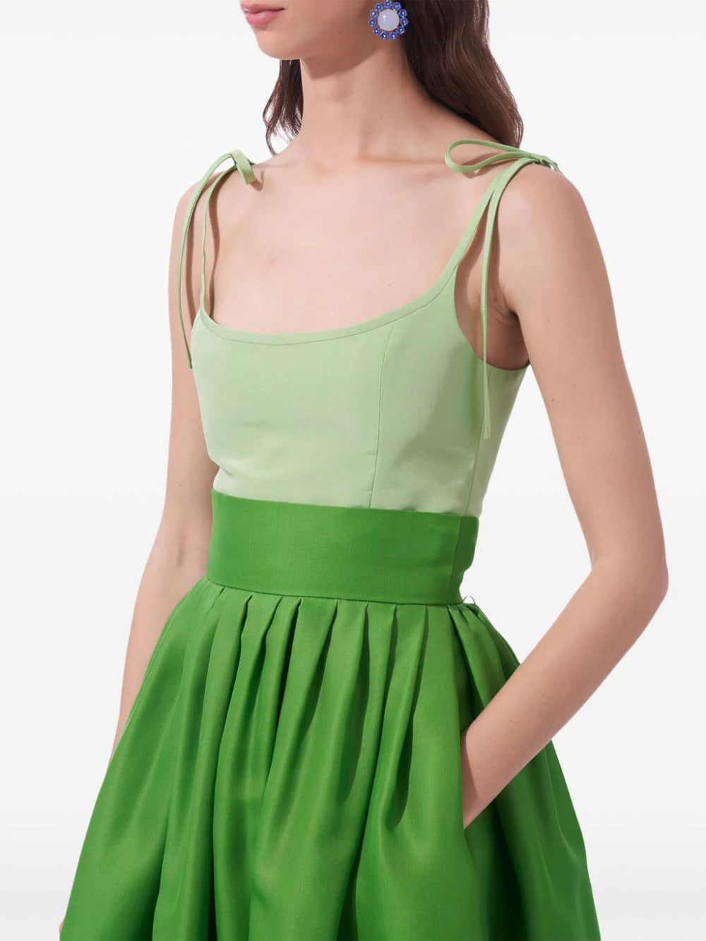 Carolina Herrera  two-tone silk gown