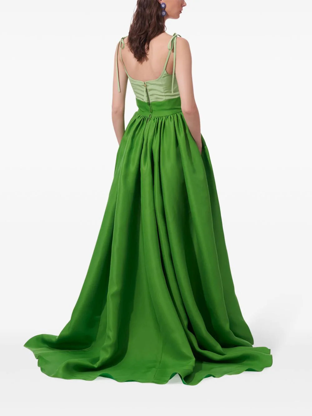 Carolina Herrera  two-tone silk gown