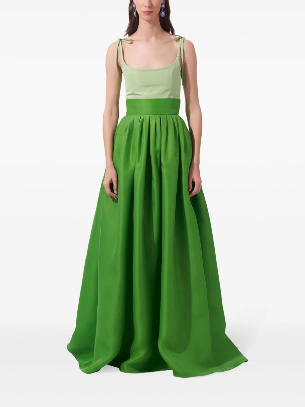 Carolina Herrera  two-tone silk gown