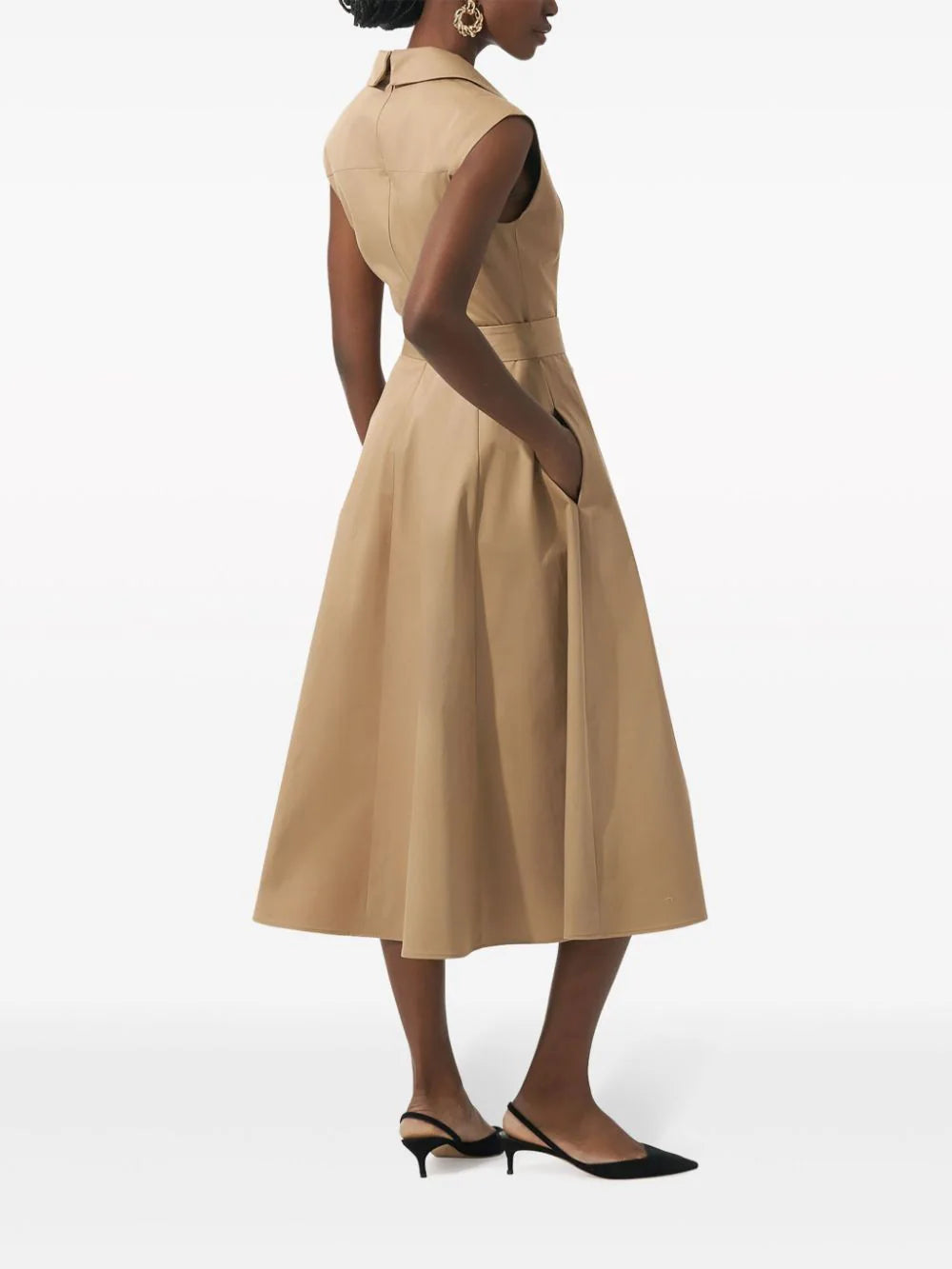 Carolina Herrera belted trench midi dress