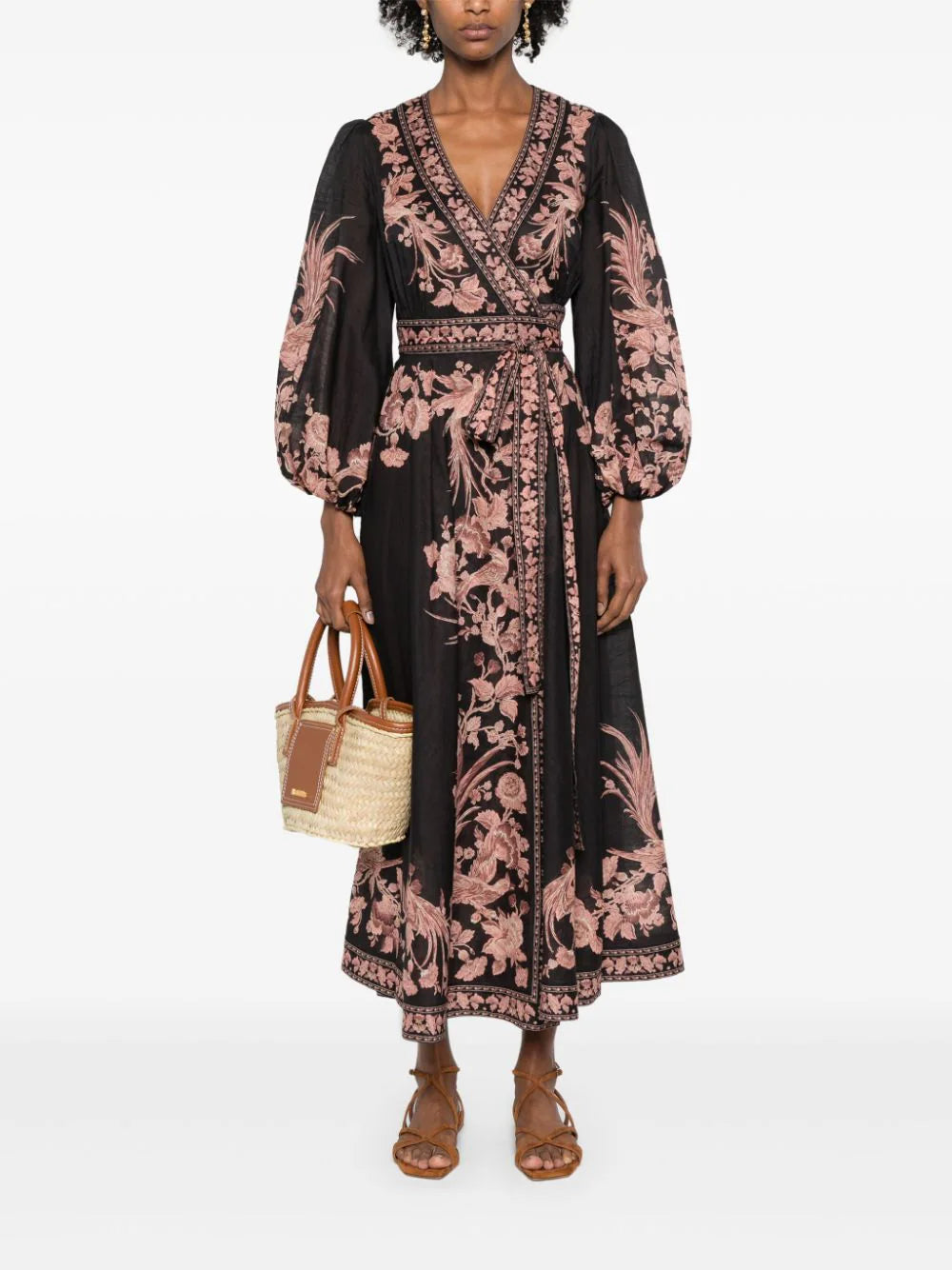 ZIMMERMANN  Waverly wrap midi dress
