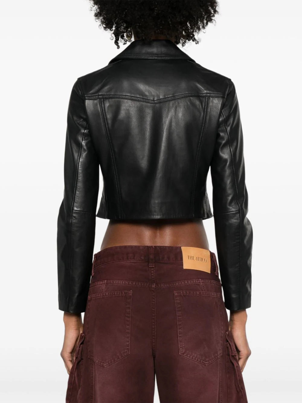 AllSaints  Elora cropped leather jacket