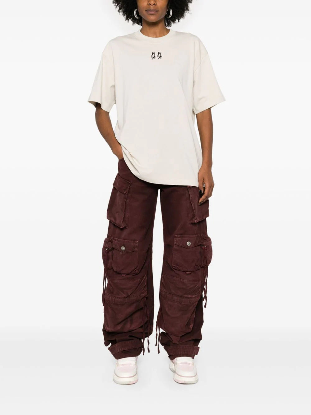 44 LABEL GROUP  Lasered cotton T-shirt