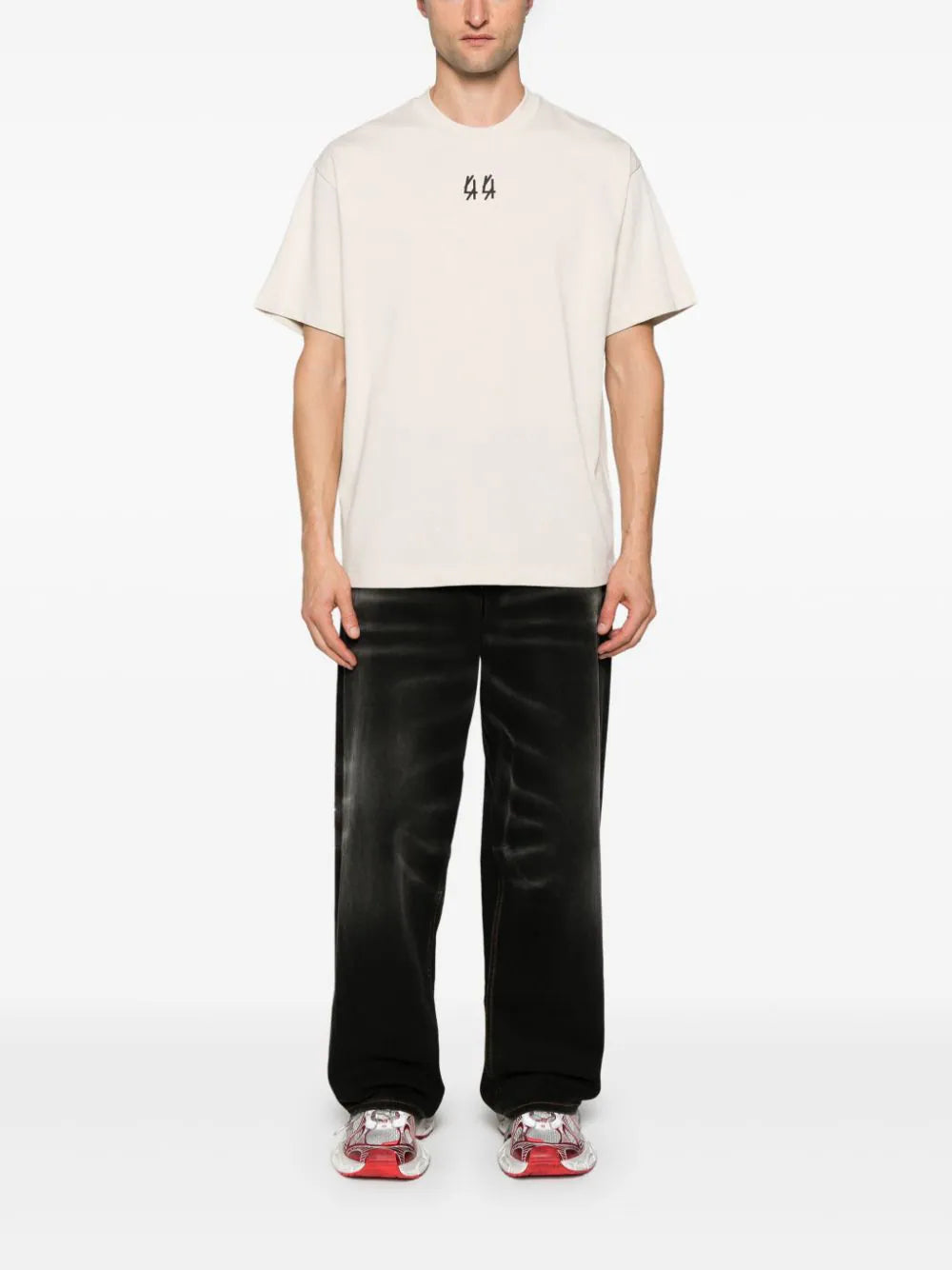 44 LABEL GROUP  Lasered cotton T-shirt
