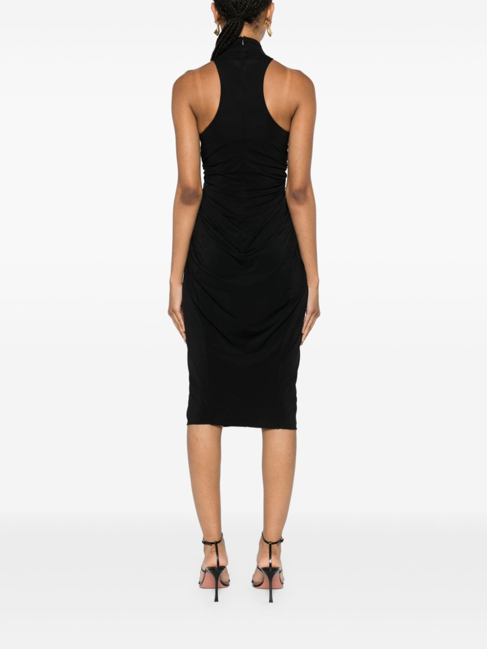 Alaïa gathered draped maxi dress
