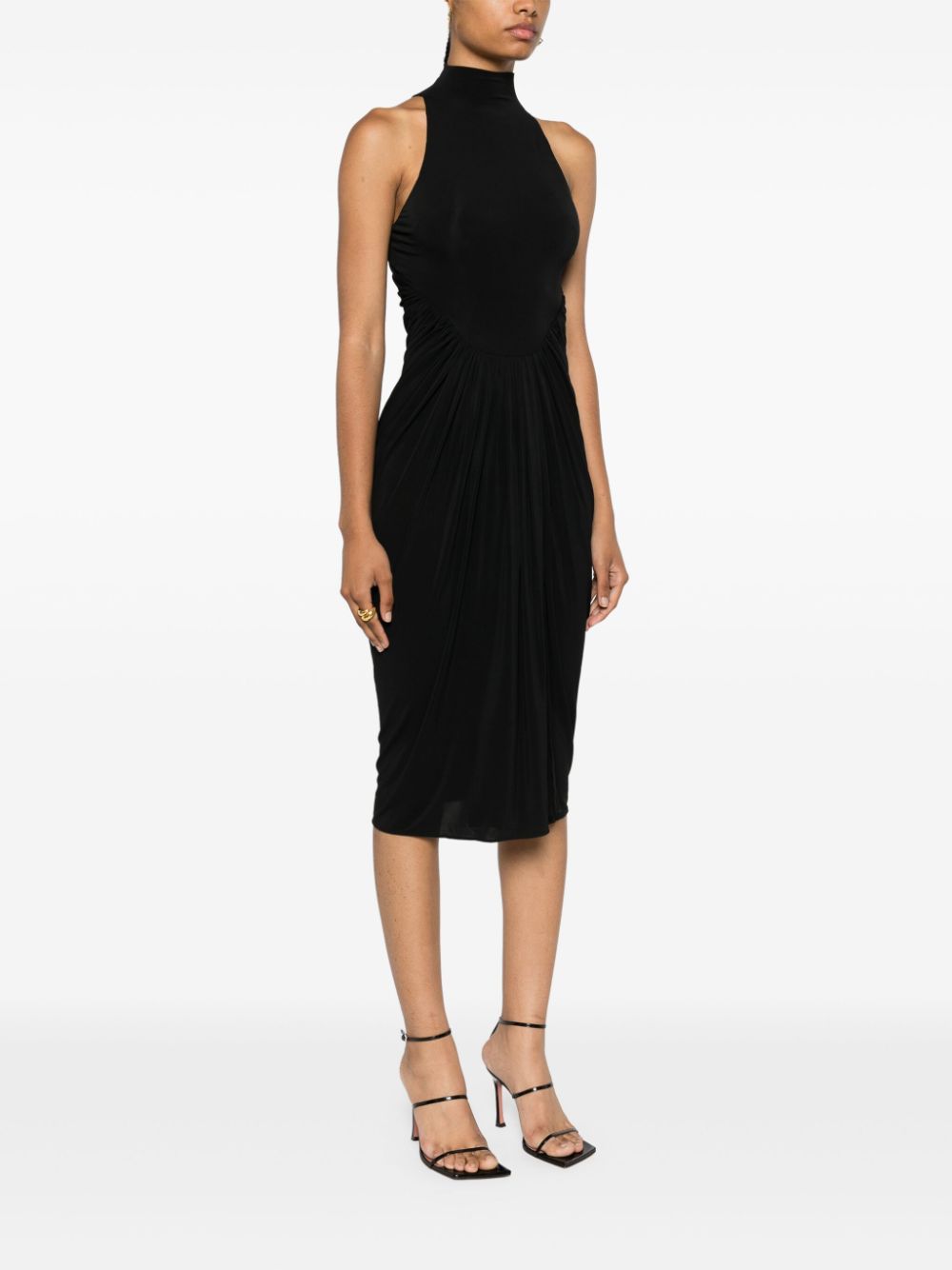 Alaïa gathered draped maxi dress